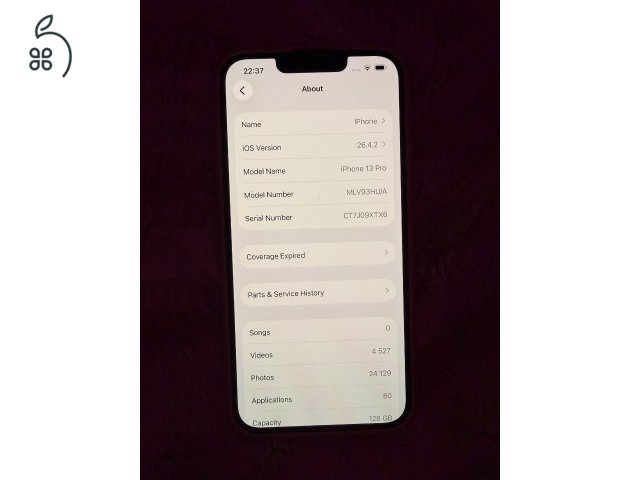 iPhone 13 Pro 128GB Grafitszürke + 7 db tok + üvegfólia szett! 