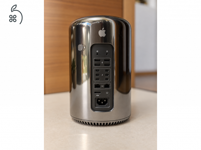 Apple Mac Pro 2013 – 12 magos Xeon, 32 GB RAM, 512 GB SSD, dupla D500