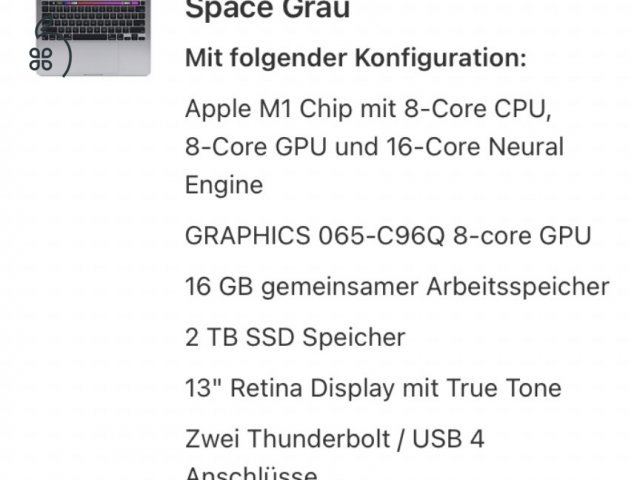 Macbook Pro M1 2TB 16GB