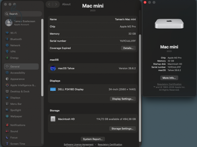 Apple Mac mini M2 Pro / 32 GB / 512 GB SSD