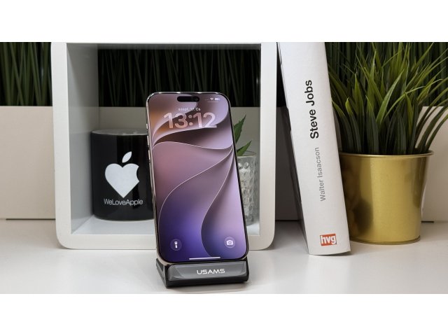 iPhone 16 Pro Max 256GB, Sivatagszínű Titán, Független, Számla, 2 Év Garancia, 90%