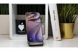 iPhone 16 Pro Max 256GB, Sivatagszínű Titán, Független, Számla, 2 Év Garancia, 90%