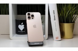iPhone 16 Pro Max 256GB, Sivatagszínű Titán, Független, Számla, 2 Év Garancia, 90%