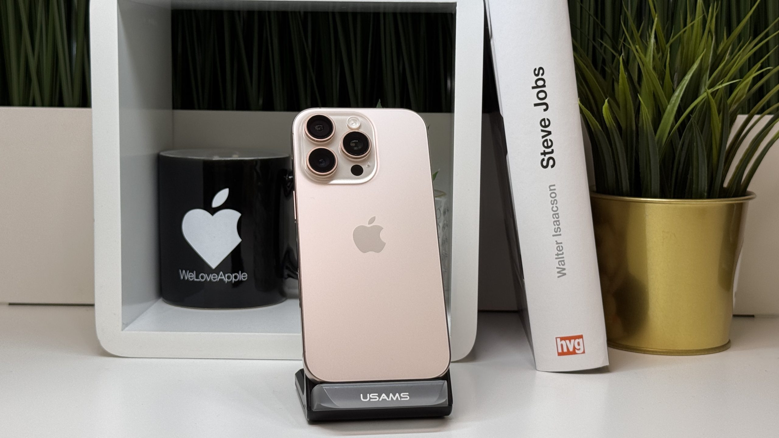iPhone 16 Pro 256GB, Sivatagszínű Titán, Független, Számla, 2 Év Garancia, 92%