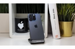 iPhone 15 Pro 256GB, Kék Titán, Független, Számla, 2 Év Garancia, 88%
