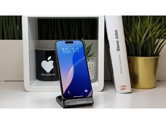 iPhone 15 Pro 256GB, Fekete Titán, Független, Számla, 2 Év Garancia, 89%