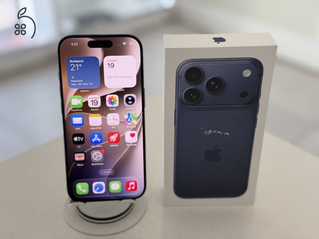 iPhone 17 Pro 256GB KÉK Független Mint Az Új/2028.09.19.Gar./Akku 93%/p5030