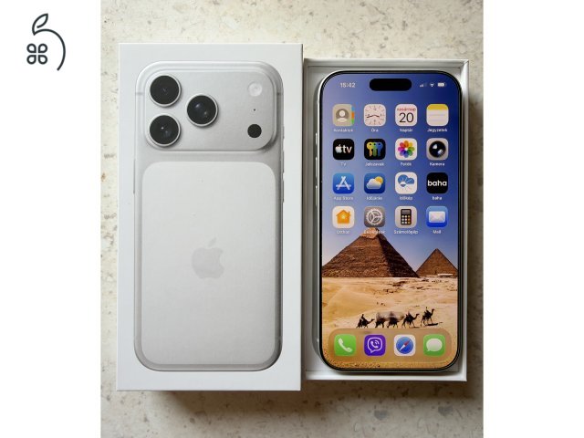 Iphone 17 Pro 256 GB Silver színben 100% -os Akkuval