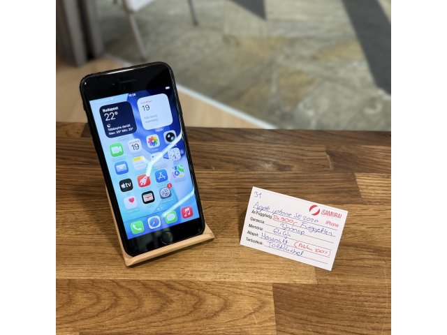 Apple iPhone SE 2020 - 64 GB - Fekete - Független - Akku 100% ( 31. )