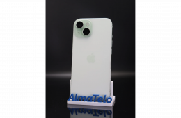 Apple iPhone 15 128 GB Green 100% akku - 12 HÓ GARANCIA