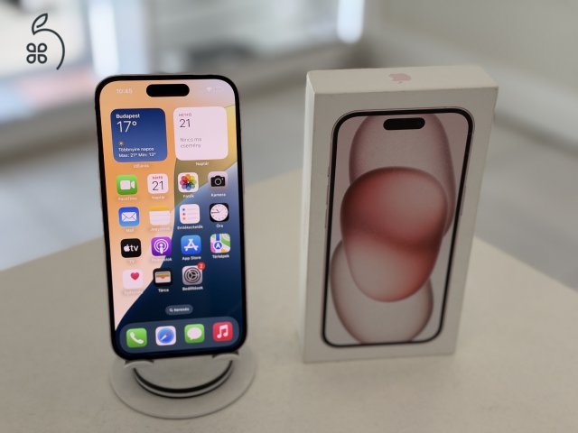 iPhone 15 128GB Független Megkímélt/1 hónap gar./Akku 83%/p5032