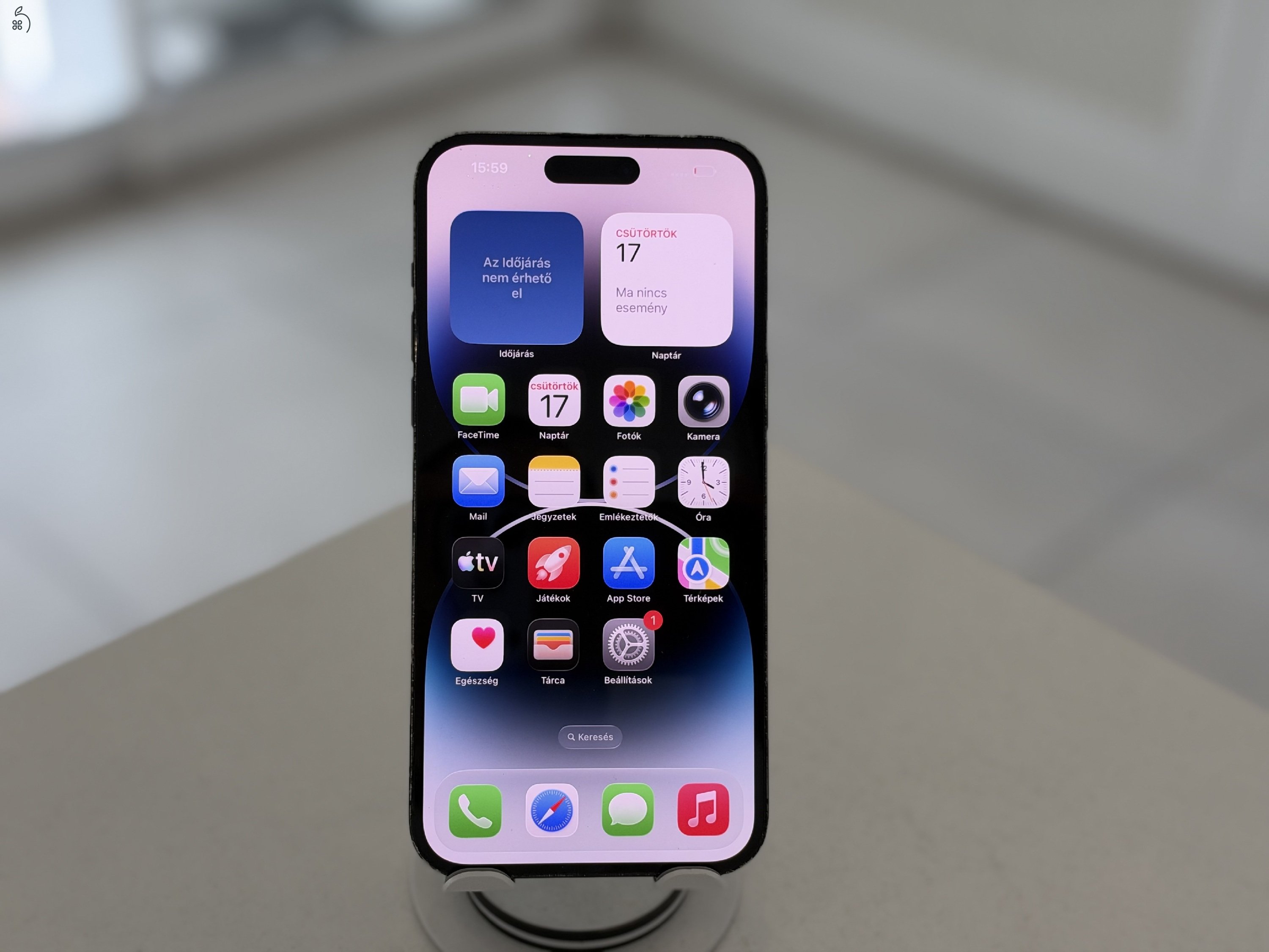 iPhone 14 Pro Max 128GB Független Használt/1 hónap gar./Akku 100%/p5033
