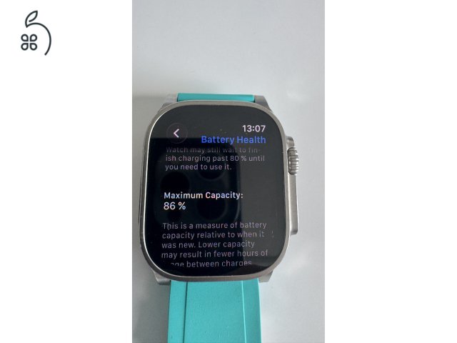 Apple Watch Ultra 1 49 mm Titanium – GPS + Cellular (GSM) változat, karcmentes kijelző 86% akku + 3 szíj