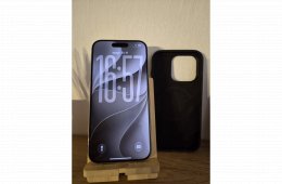 iPhone 15 Pro 128GB – karcmentes – 88% akku – 3 tok + kábel