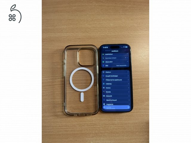 Hibátlan iPhone 16 Pro 128 GB Fekete Titán, Kártyafüggetlen, 1 év garancia, 92% akku