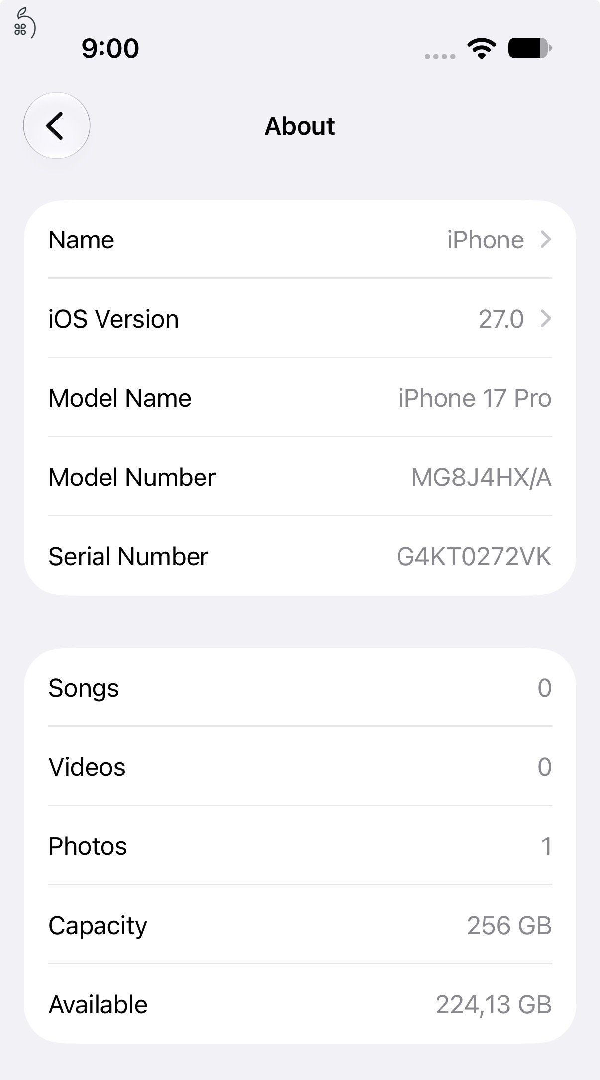 iPhone 17 pro 256gb - 100% akksi