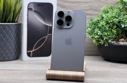 Hibátlan iPhone 16 Pro Natural Titanium 128GB 2 ÉV Garanciával Számlával