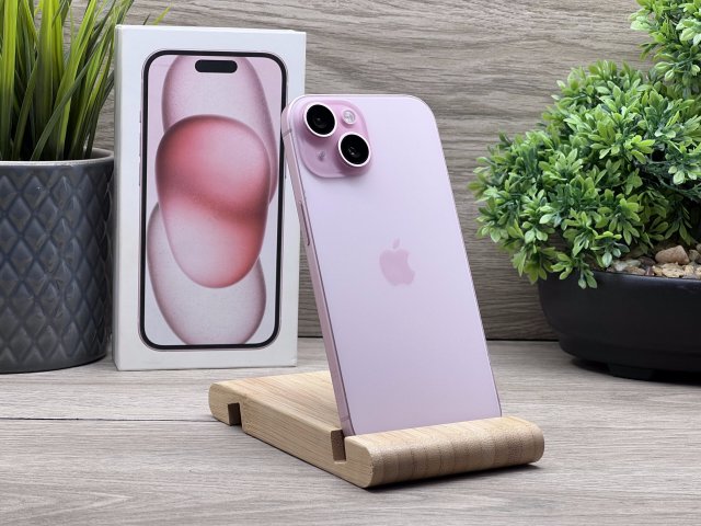 Hibátlan iPhone 15 Pink 128GB 2 ÉV Garanciával Számlával Aksi 100%
