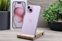 Hibátlan iPhone 15 Pink 128GB 2 ÉV Garanciával Számlával Aksi 100%