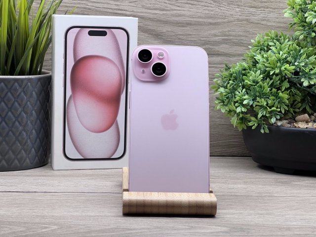 Hibátlan iPhone 15 Pink 128GB 2 ÉV Garanciával Számlával Aksi 100%