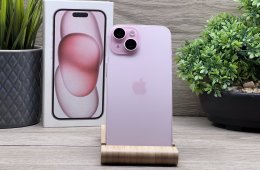 Hibátlan iPhone 15 Pink 128GB 2 ÉV Garanciával Számlával Aksi 100%