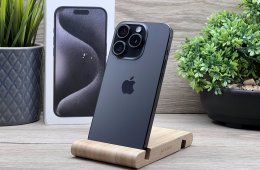 Hibátlan iPhone 15 Pro Black Titanium 128GB 2 ÉV Garanciával Számlával Aksi 100%
