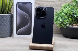 Hibátlan iPhone 15 Pro Black Titanium 128GB 2 ÉV Garanciával Számlával Aksi 100%