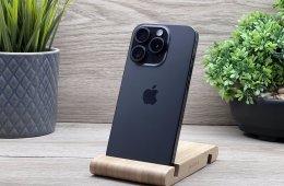 Hibátlan iPhone 15 Pro Black Titanium 256GB 2 ÉV Garanciával Számlával