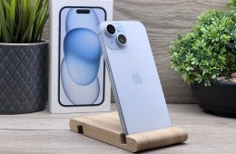 Hibátlan iPhone 15 Blue 128GB 2 ÉV Garanciával Számlával Aksi 100%