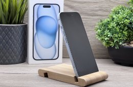Hibátlan iPhone 15 Blue 128GB 2 ÉV Garanciával Számlával Aksi 100%