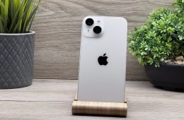 iPhone 14 Starlight 128GB 2 ÉV Garanciával Számlával Aksi 100%
