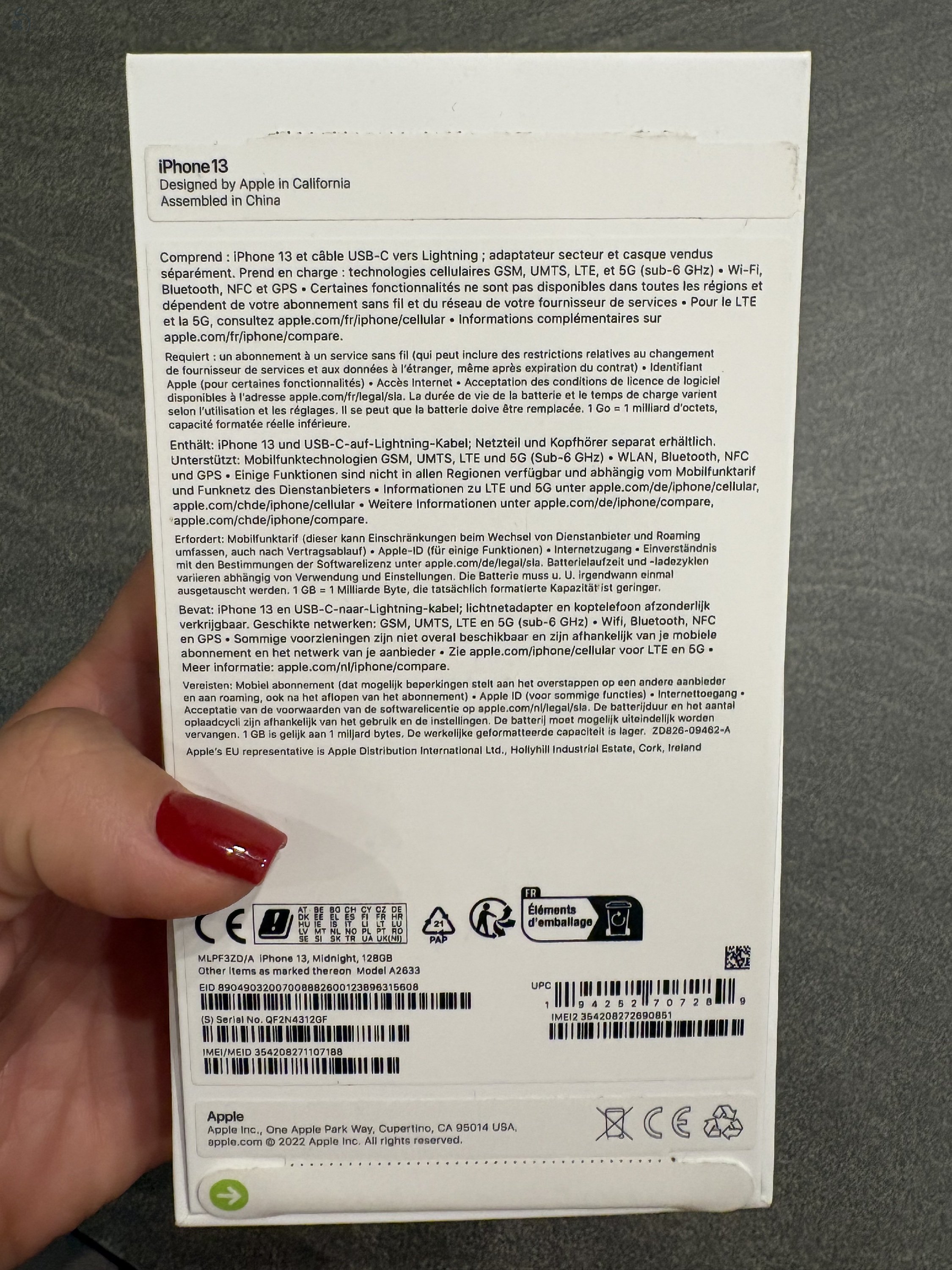iPhone 13 128 GB, független,  akku 78%, fekete