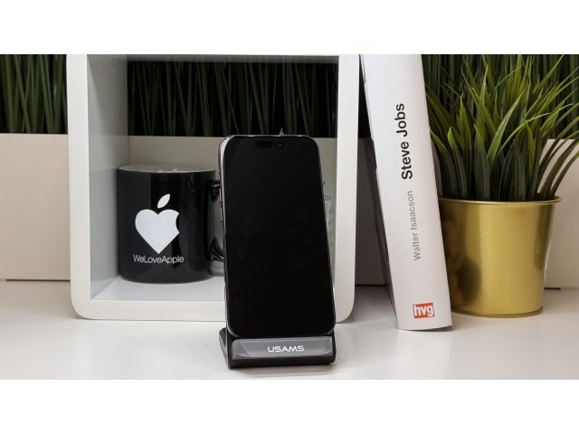 iPhone 15 Pro 256GB, Fekete Titán, Független, Számla, 2 Év Garancia, 81%