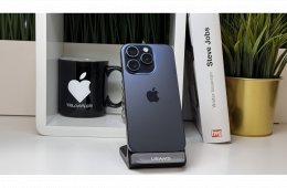 iPhone 15 Pro 256GB, Kék Titán, Független, Számla, 2 Év Garancia, 98%