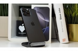 iPhone 16 Pro Max 256GB, Fekete Titán, Független, Számla, 2 Év Garancia, 92%