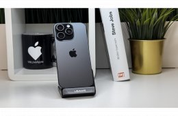 iPhone 16 Pro 1TB, Fekete Titán, Független, Számla, 2 Év Garancia, 90%