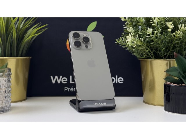 iPhone 16 Pro 256GB, Natúr Titán, Független, Számla, 2 Év Garancia, 89%