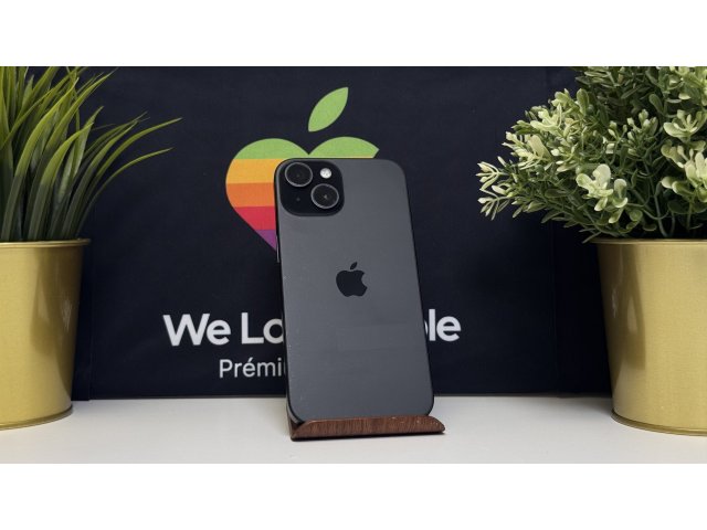 iPhone 15 128GB, Fekete, Független, Számla, 2 Év Garancia, 88%