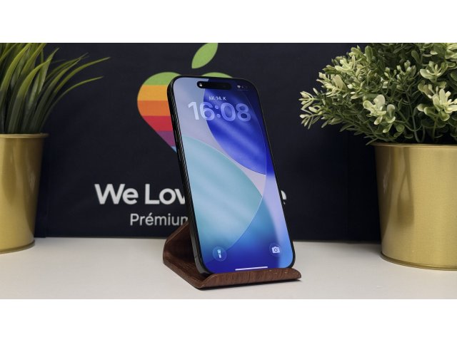 iPhone 16 Pro 128GB, Fekete Titán, Független, Számla, 2 Év Garancia, 90%