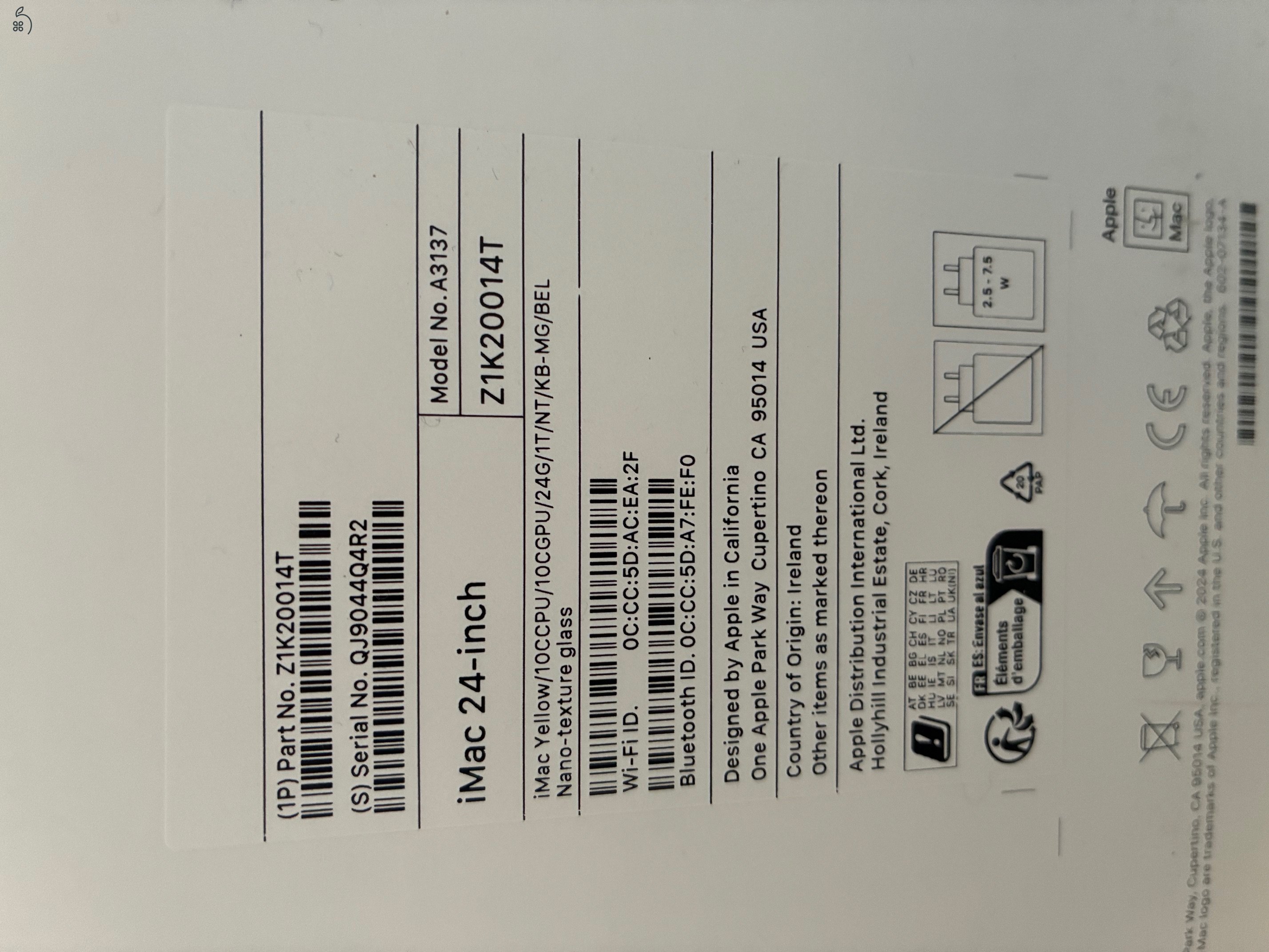 vadonat új sárga iMac M4