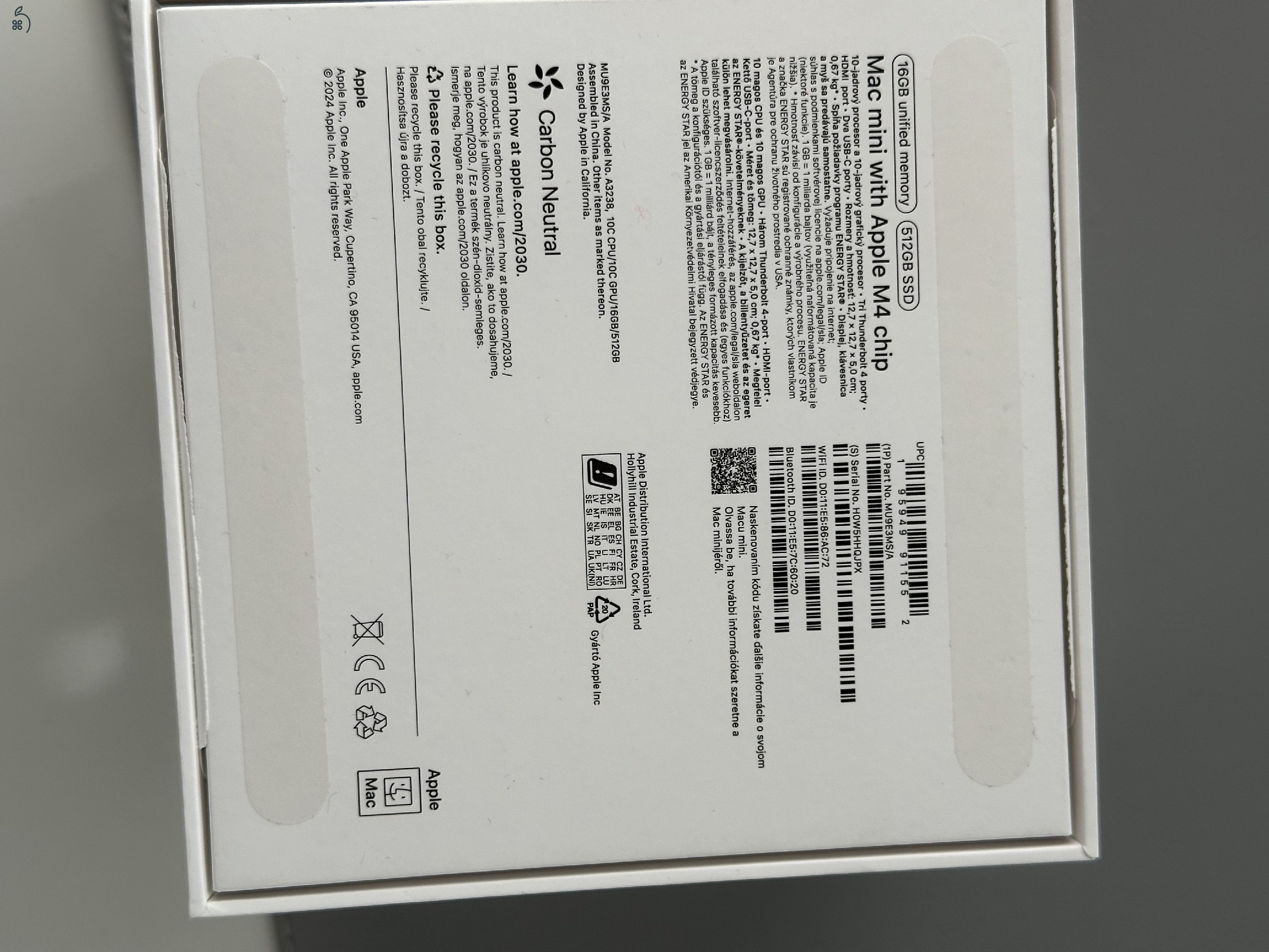 Apple M4 16GB RAM 512GB SSD 