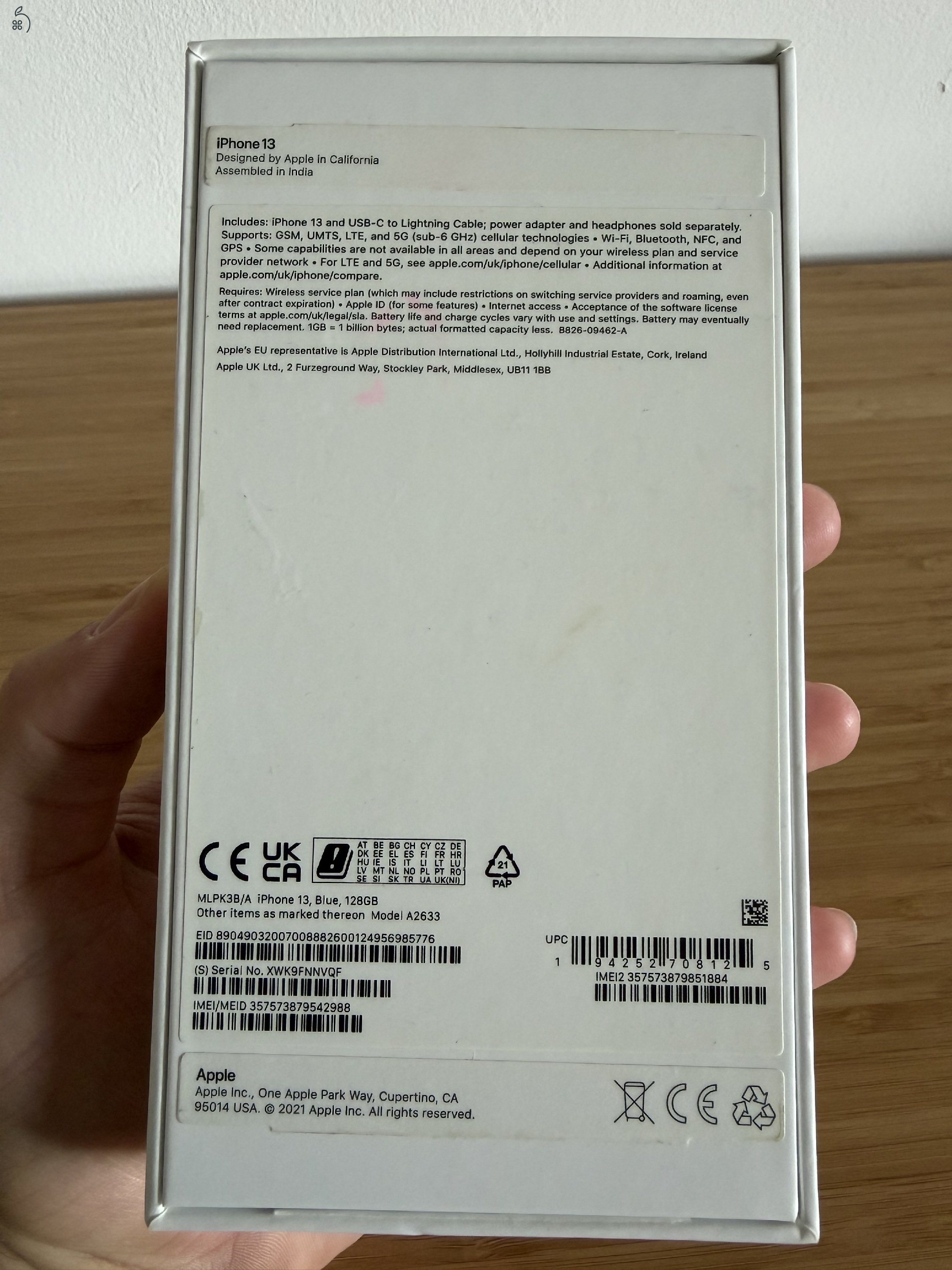 iPhone 13 128 GB, független, akku 78%, kék + AJÁNDÉK SPIGEN TOK