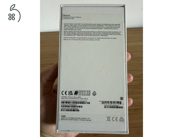 iPhone 13 128 GB, független, akku 78%, kék + AJÁNDÉK SPIGEN TOK