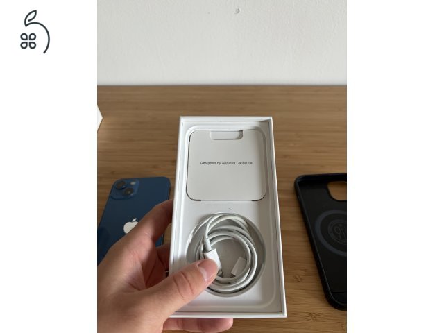 iPhone 13 128 GB, független, akku 78%, kék + AJÁNDÉK SPIGEN TOK