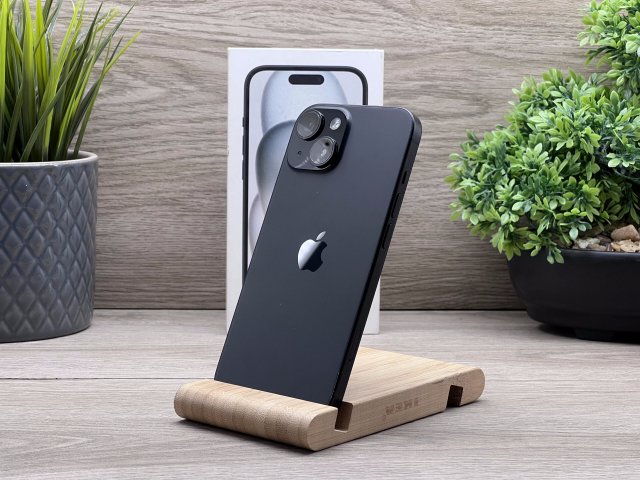 Hibátlan iPhone 15 Black 128GB 2 ÉV Garanciával Számlával