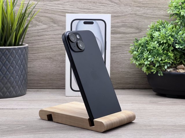 Hibátlan iPhone 15 Black 128GB 2 ÉV Garanciával Számlával