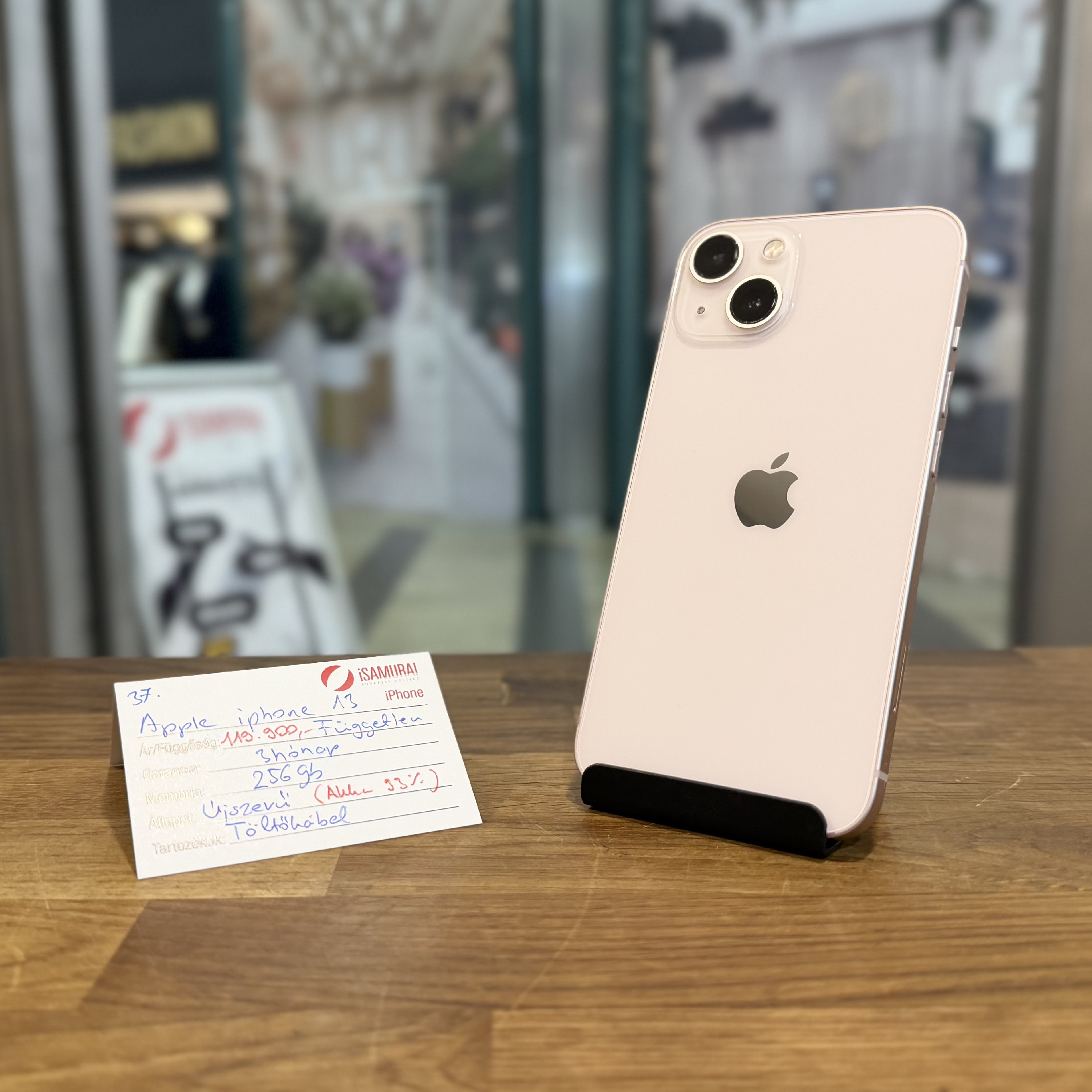 Apple iPhone 13 - 256 GB - Rózsaszín - Akku 93% (37.)