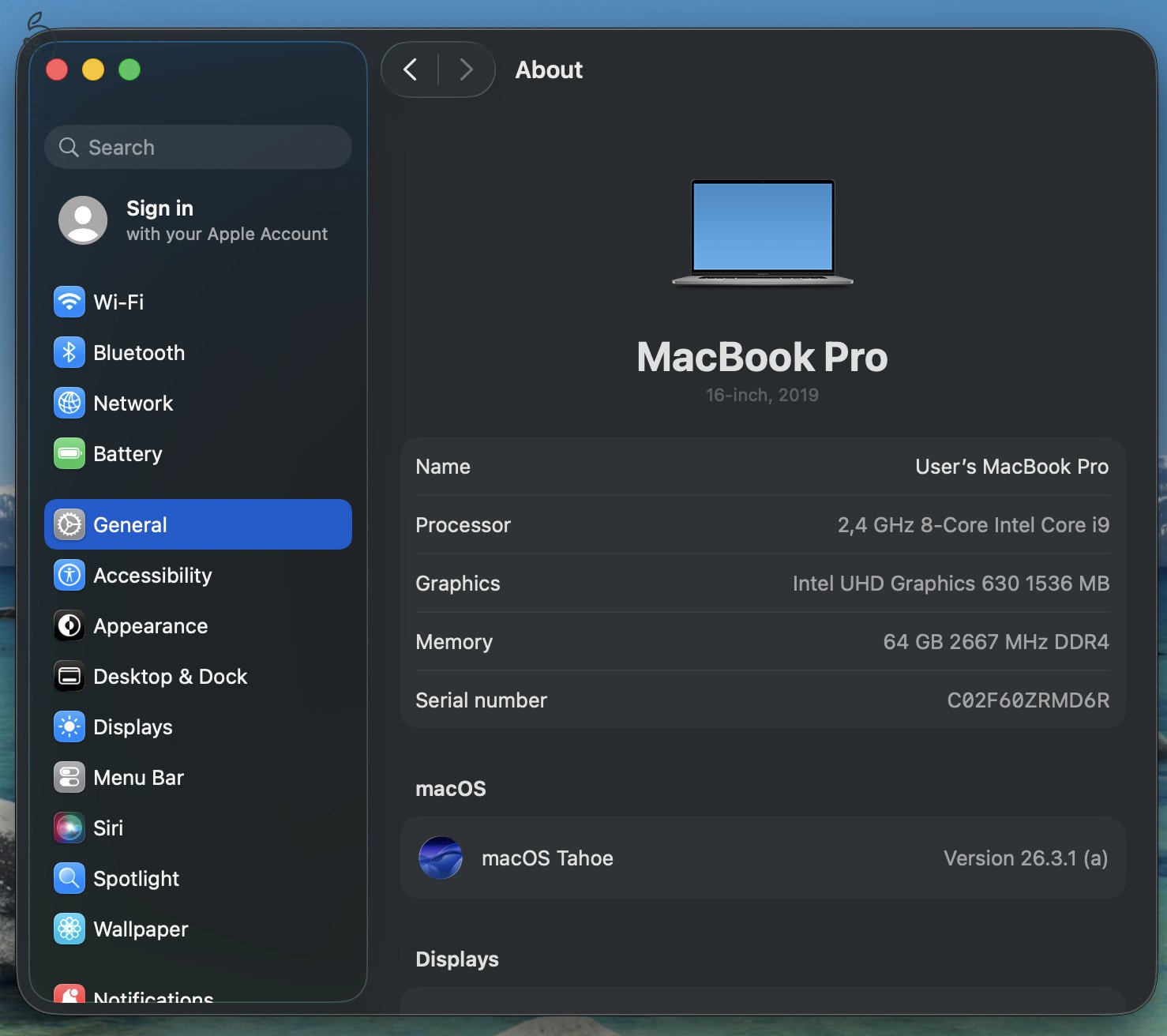 Macbook Pro 16