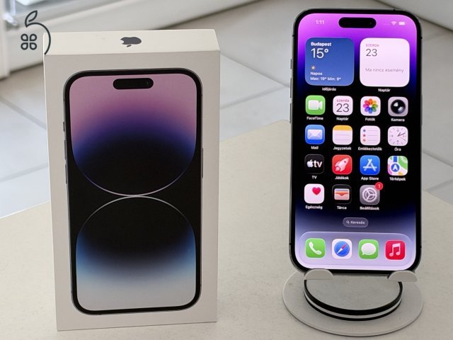 iPhone 14 Pro 256GB One Függő Újszerű/1 hónap gar./Akku 100%/p5034