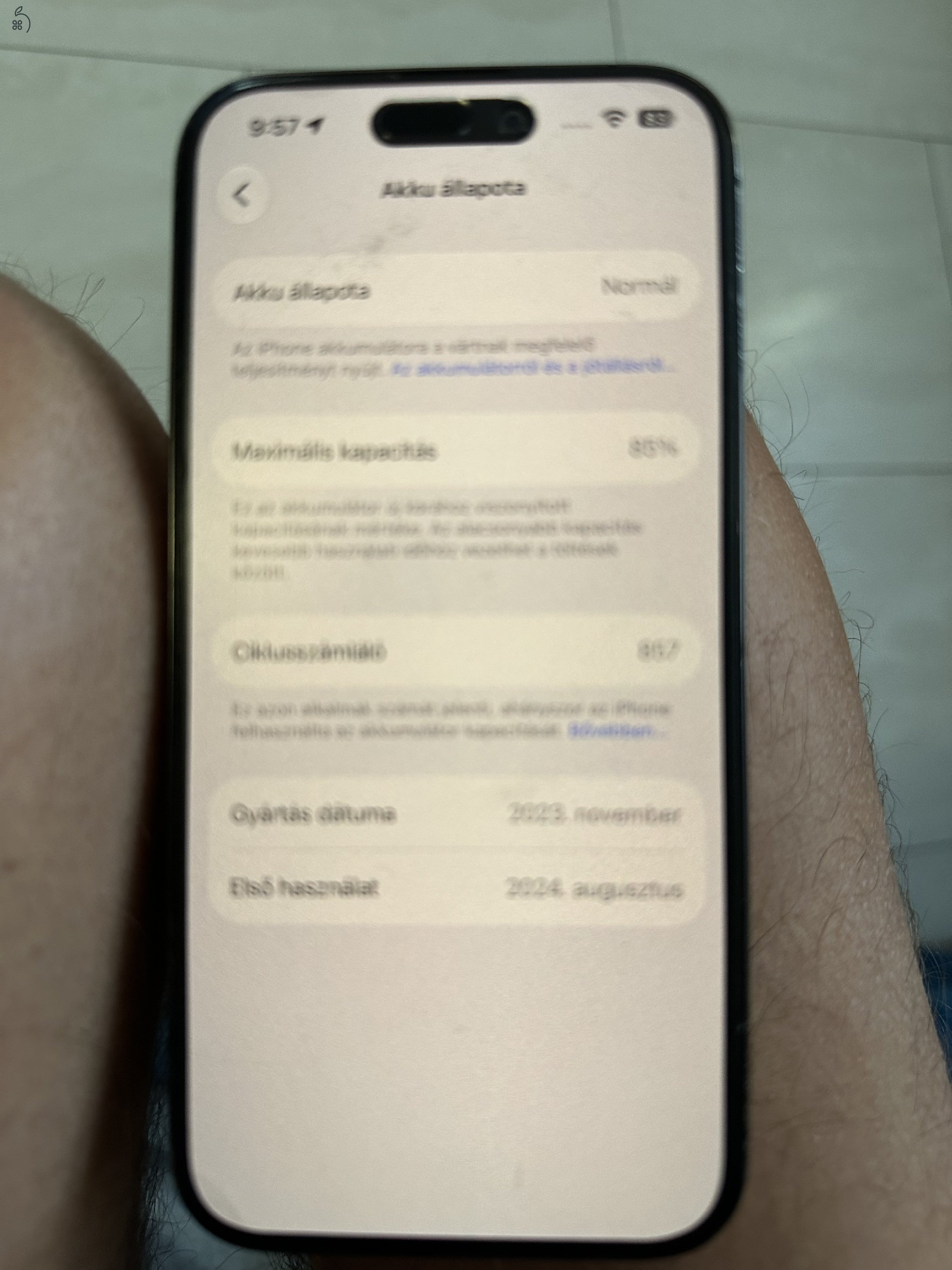Apple iPhone 15 pro 256GB Blue Titanium